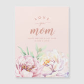 Pastel Florals houdt van je mam minimalistische Ma (Voorkant)