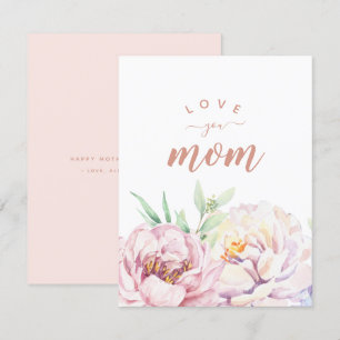 Pastel Florals houdt van je mam minimalistische pl