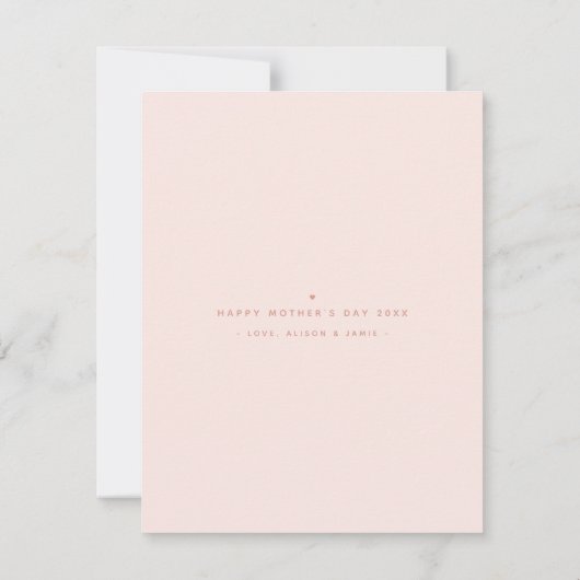 Pastel Florals houdt van je mam minimalistische pl (Achterkant)
