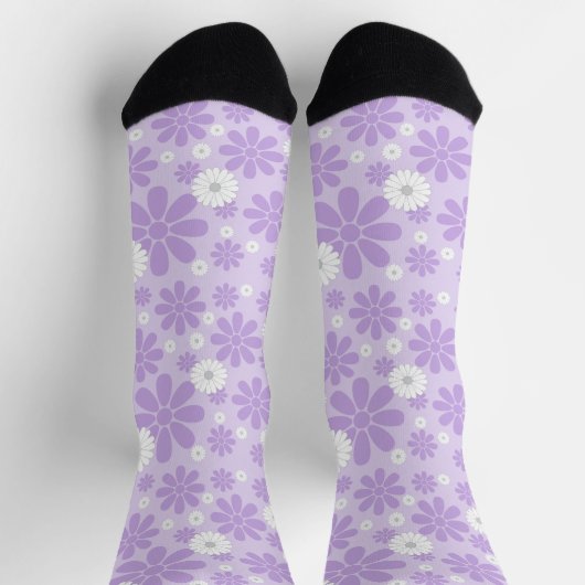Pastel Florals Pattern LAVENDER Sokken (Top)