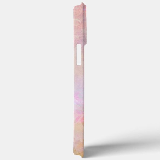 Pastel Florals With Chic Script Monogram Case-Mate iPhone Case (Achterkant / Rechts)