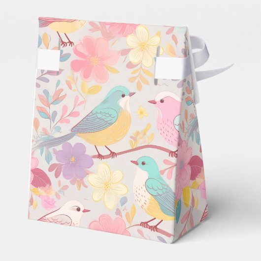 Pastel floreel patroon bedankdoosjes (Achterkant)