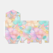 Pastel floreel patroon bedankdoosjes (Uitgevouwen)