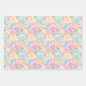 Pastel floreel patroon inpakpapier vel (Voorkant 3)