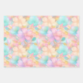 Pastel floreel patroon inpakpapier vel (Voorkant 2)