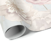 Pastel Flower & Butterfly matte Wrapping Paper Cadeaupapier (Rol Hoek)