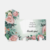 Pastel Flower Elegance: Sage Green Bloemen Huwelij Bedankdoosjes (Uitgevouwen)