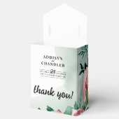 Pastel Flower Elegance: Sage Green Bloemen Huwelij Bedankdoosjes (Geopend)