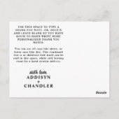 Pastel Flower Elegance: Sage Green Bloemen Huwelij Briefkaart (Achterkant)