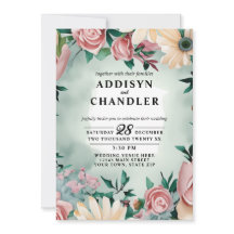 Pastel Flower Elegance: Sage Green Bloemen Huwelij