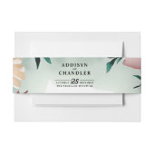 Pastel Flower Elegance: Sage Green Bloemen Huwelij Uitnodigingen Wikkel (Voorkant Voorbeeld)