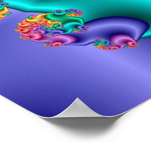 Pastel Flower Kaleidoscope Poster (Hoek)