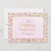 Pastel Flower kerstmis 4.25x5.5 Uitnodigen Kaart (Voorkant)