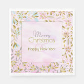 Pastel Flower-kerstpapieren servetten (Voorkant)