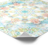 Pastel Flower Mandala Poster (Hoek)