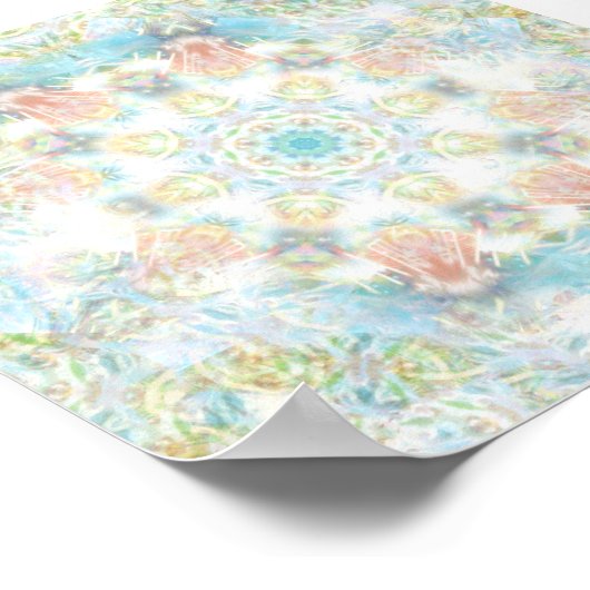 Pastel Flower Mandala Poster (Hoek)