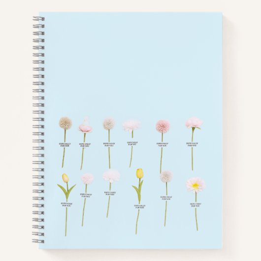 Pastel Flower Notitieboek – Minimal Botanical Desi (Voorkant)