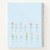 Pastel Flower Notitieboek – Minimal Botanical Desi (Achterkant)