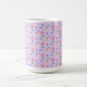 "Pastel Flower Pattern – Schattigee Waterverf Flor Koffiemok (Center)