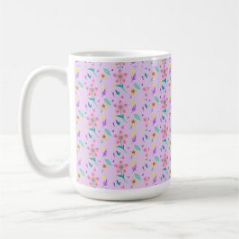 "Pastel Flower Pattern – Schattigee Waterverf Flor Koffiemok