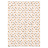 Pastel Flower Tablecloth 70s Brown Boho Accent Tafelkleed (Voorkant)