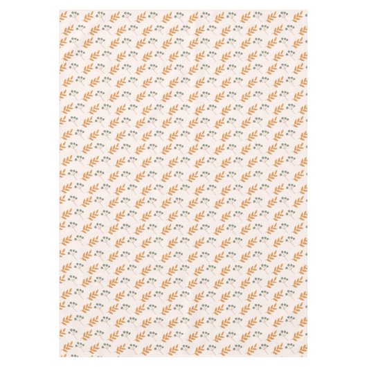 Pastel Flower Tablecloth 70s Brown Boho Accent Tafelkleed (Voorkant)