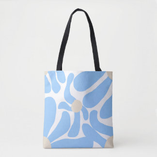 Pastel flower theme tote bag