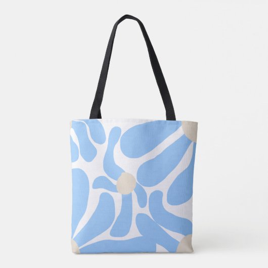 Pastel flower theme tote bag (Achterkant)