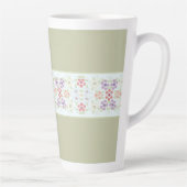 Pastel Flowered Design Latte Mok (Rechts)