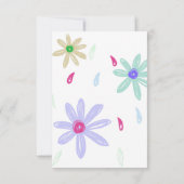 Pastel Flowers | Authentic Hand Drawn Baby shower Bedankkaart (Achterkant)