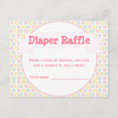 Pastel Flowers Baby shower Luier Raffle Tickets Informatiekaartje (Voorkant)