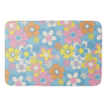 Pastel Flowers Bathroom Mat - Mix & Match Design