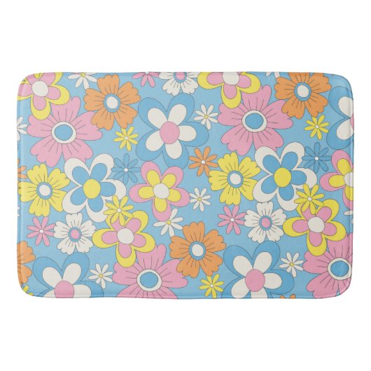 Pastel Flowers Bathroom Mat - Mix & Match Design (Voorkant)
