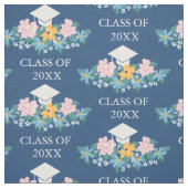Pastel Flowers Blue Afstuderen Class of Pattern Stof (Swatch)