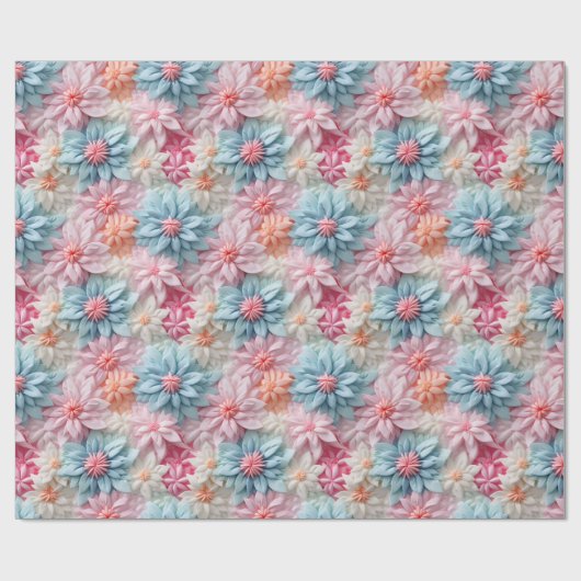 Pastel Flowers Cadeaupapier (Vlak)