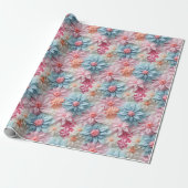 Pastel Flowers Cadeaupapier (Uitgerold)