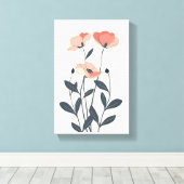 Pastel Flowers Canvas Afdruk (Insitu (Houten vloer))