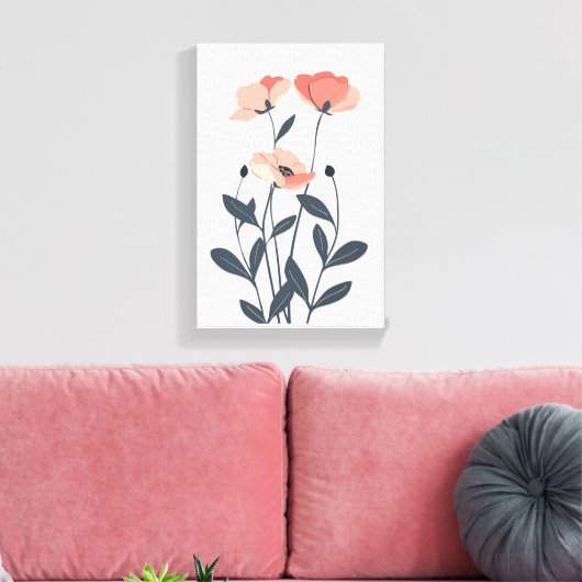 Pastel Flowers Canvas Afdruk (Insitu (Woonkamer))