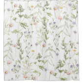 Pastel Flowers Douchegordijn (Voorkant)