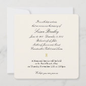 Pastel  Flowers Funeral Celebration of Life Aankondiging (Achterkant)