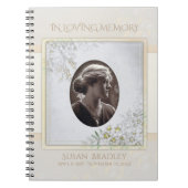 Pastel  Flowers Funeral Memorial Guest Book Notitieboek (Voorkant)