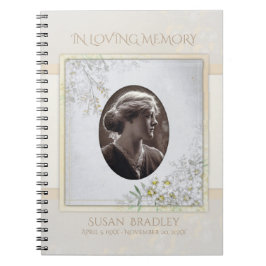 Pastel Flowers Funeral Memorial Guest Book Notitieboek