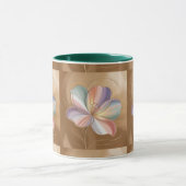 Pastel Flowers Gold Green Combo Mok (Midden)