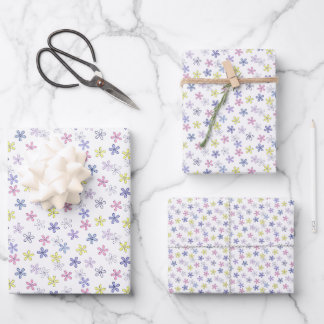 Pastel flowers inpakpapier vel
