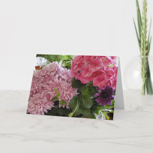 Pastel Flowers Kaart (Voorkant)