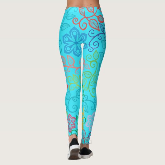 Pastel Flowers Leggings (Achterkant)