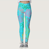 Pastel Flowers Leggings (Voorkant)