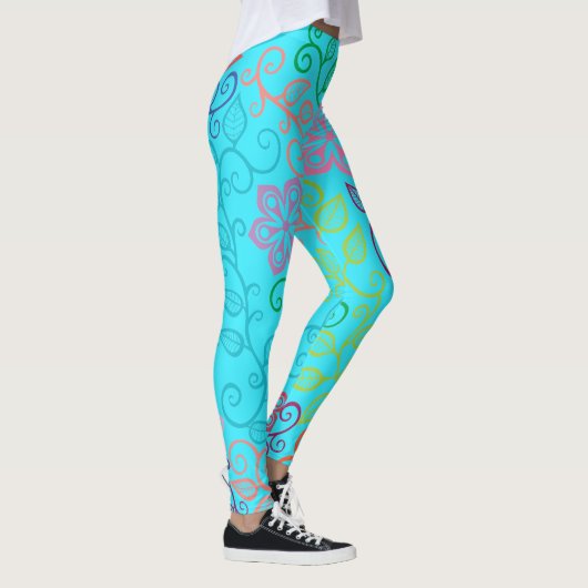 Pastel Flowers Leggings (Rechts)