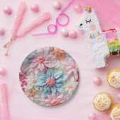 Pastel Flowers Papieren Bordje (Feest)