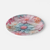 Pastel Flowers Papieren Bordje (Gekanteld)